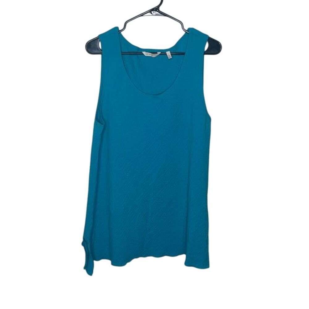Soft Surroundings Mandalay Turquoise Textured Tank Gauze tunic size Large